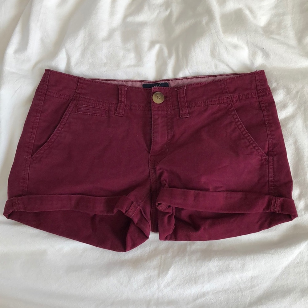 American Eagle Burgundy Shorts